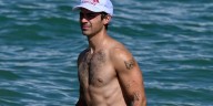 Joe Jonas Goes Shirtless for Miami Beach Day