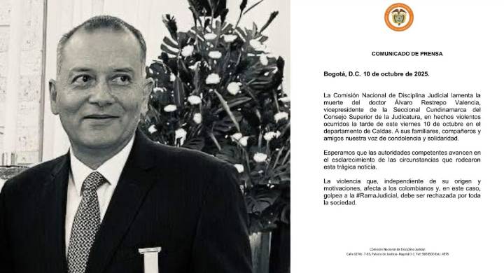 Atención: asesinaron al magistrado Álvaro Restrepo Valencia El vicepresidente del Consejo Superior de la Judicatura de Cundinamarca fue asesinado al interior de un restaurante.