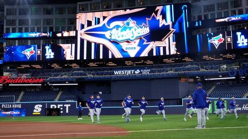 World Series Game 1: Los Angeles Dodgers begin matchup against Blue Jays in Toronto