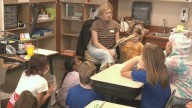 KVRR reads to fourth graders at Osgood Elementary School