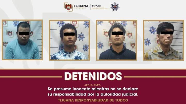 Aseguran a cuatro sujetos y confiscan cartuchos útiles en el fraccionamiento Alameda
