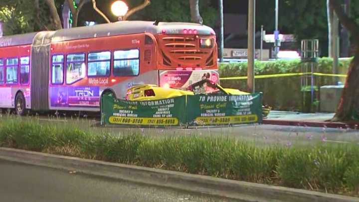 Driver killed in crash involving Metro bus in West Hollywood