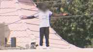 Police investigate after a man was seen on a roof throwing items at passing cars, police say