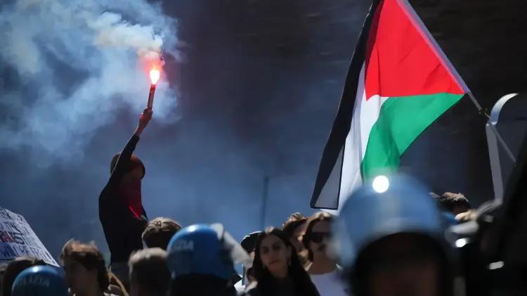 Protestas en Italia exigen cancelar partido de Israel por conflicto en Gaza
