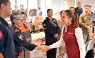 Arriba Sheinbaum a Veracruz para supervisar labores de rehabitilación