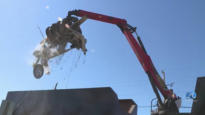 Contractors clear debris from Buxton home collapses