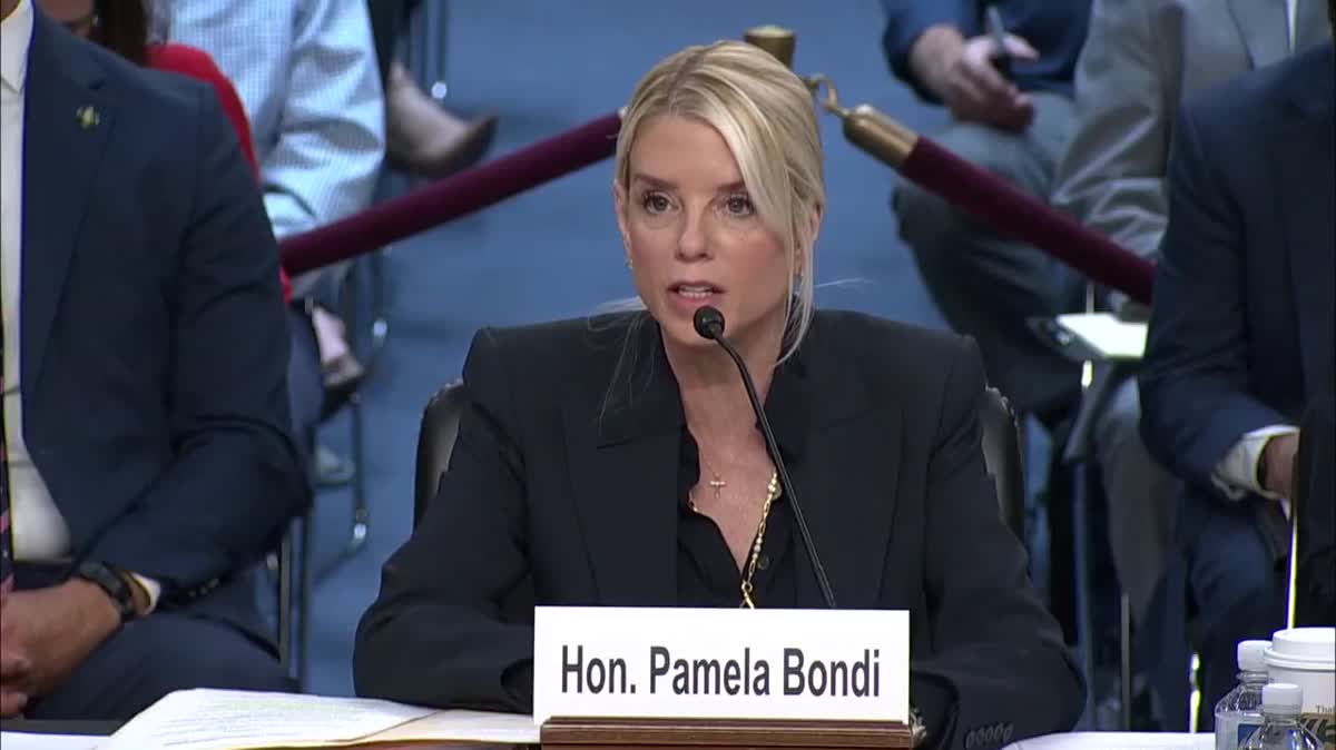 Bondi Does Not Deny Epstein Had Pics Of Trump With 'Half