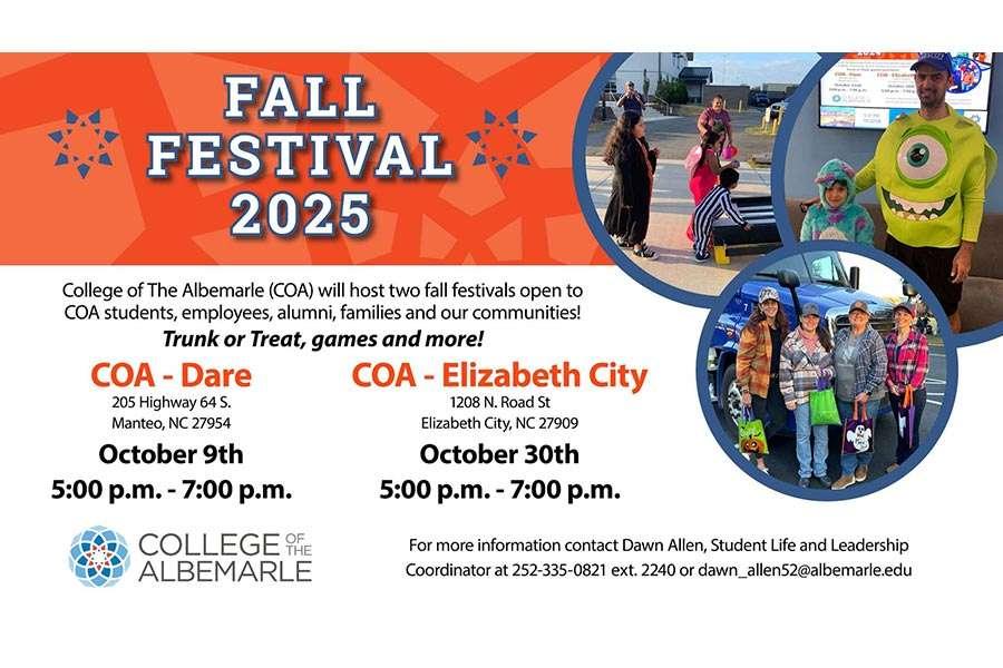 The Outer Banks Voice -   College of The Albemarle Fall Festivals scheduled for October