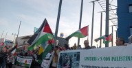 Colectivos propalestinos protestan en Tenerife durante partido entre La Laguna y equipo israelí