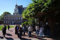 National parks will remain 'generally' open during the shutdown, but Liberty Bell doors are closed