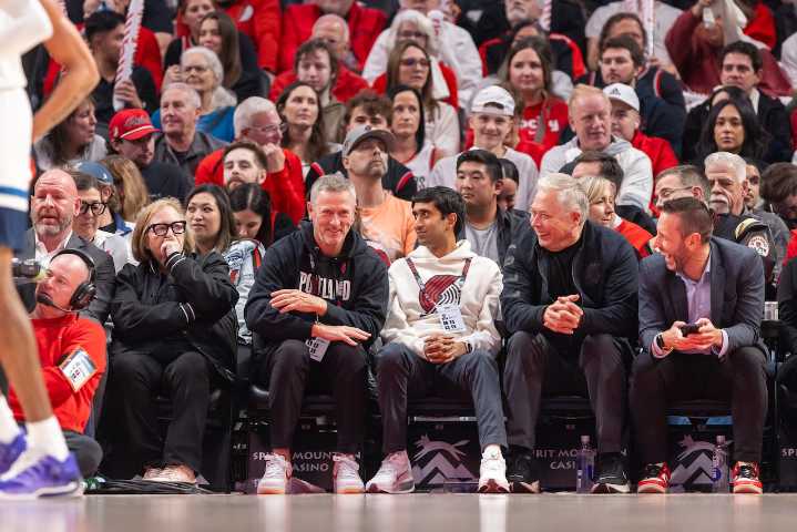 Tom Dundon watched the Trail Blazers lose their opener, but he also saw the future of his new team
