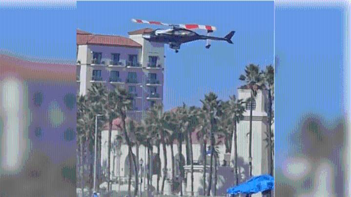 Helicopter crash leaves 3 people hospitalized in Huntington Beach