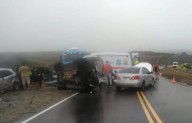 Altas Cumbres: una mujer herida tras un triple choque de vehículos en medio de una densa neblina