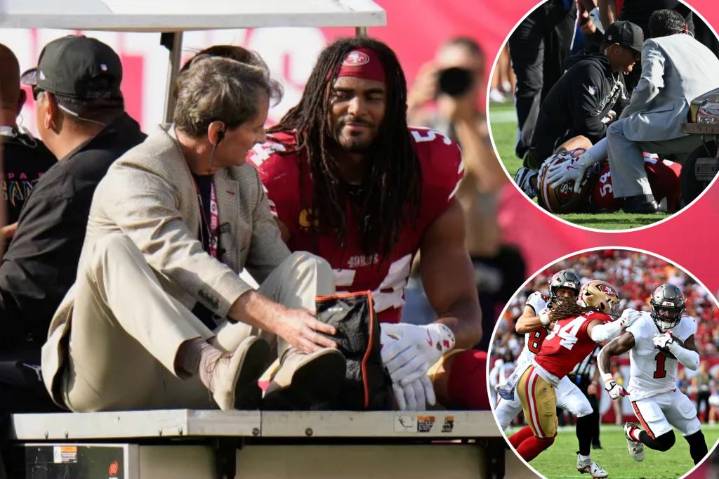 Fred Warner carted off with gruesome ankle injury in gutting 49ers scene