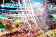 Imágenes del imponente banderazo de los hinchas de Racing en la previa ante Flamengo