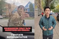 Agentes de ICE apuntan con un arma al representante estatal Hoan Huynh en Albany Park