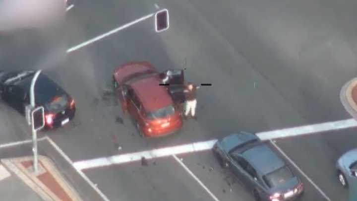 Police pursuit of stolen car comes to crashing end