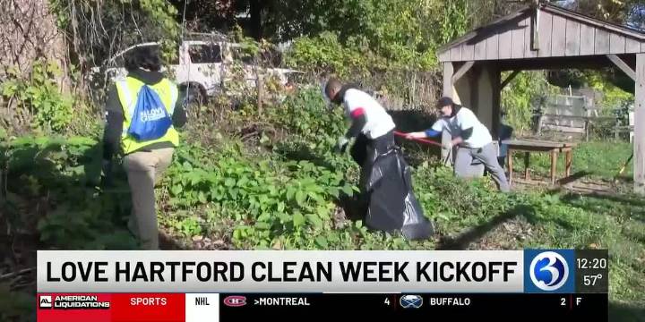 Volunteers clean Hartford community garden during Love Hartford Week