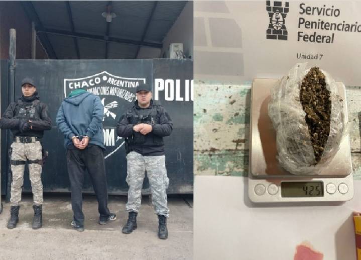 CHACO:  Intentó Arrojar Drogas Dentro De La U7 Pero Fue Detenido