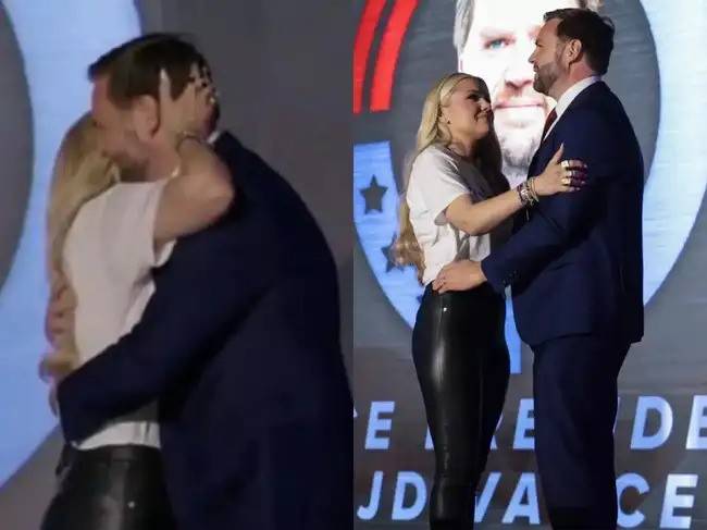 Erika Kirk's Leather Pants And JD Vance