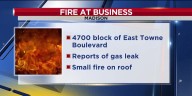 Madison officials put out rooftop fire at East Towne area business