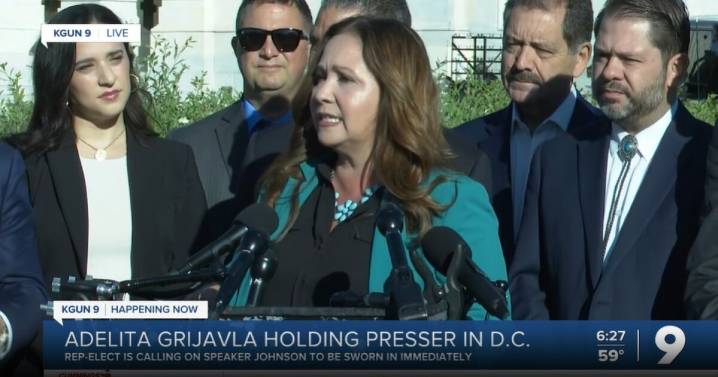 Rep.-Elect Grijalva calls on Speaker Johnson in press conference to swear her in