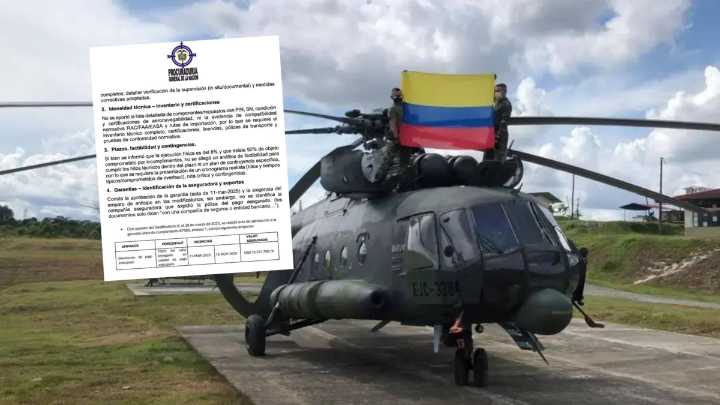 Los 6 vacíos jurídicos que encontró la Procuraduría en el contrato del Mindefensa para el mantenimiento de los helicópteros MI