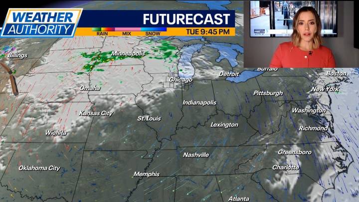Chicago weather: Cloudy today, showers possible on Tuesday
