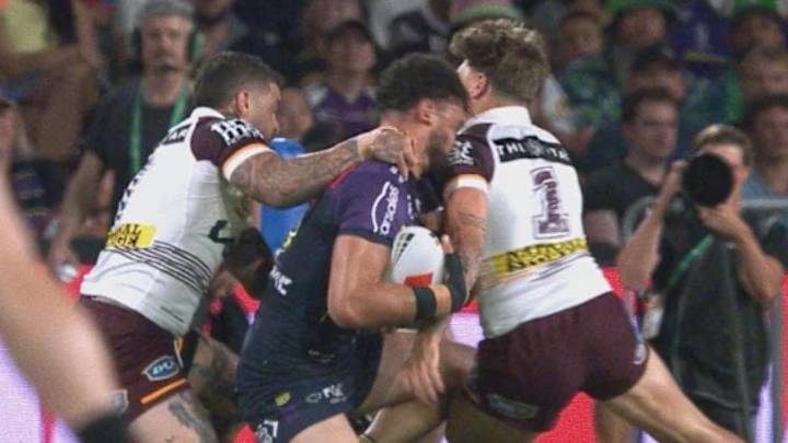 ‘Reluctant’ officials called out after Reece Walsh and Brendan Piakura avoid sin bin in NRL grand final