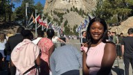 Kristi Noem welcomes new immigrants at Mt. Rushmore