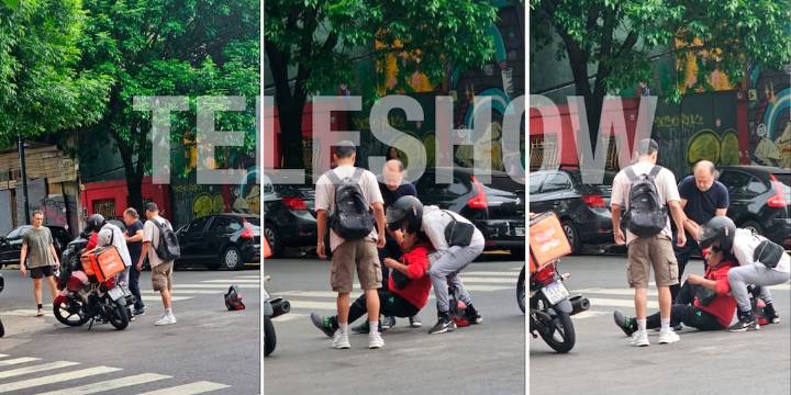 El gesto solidario de Enrique Piñeyro en plena vía pública: asistió a un repartidor de delivery atropellado