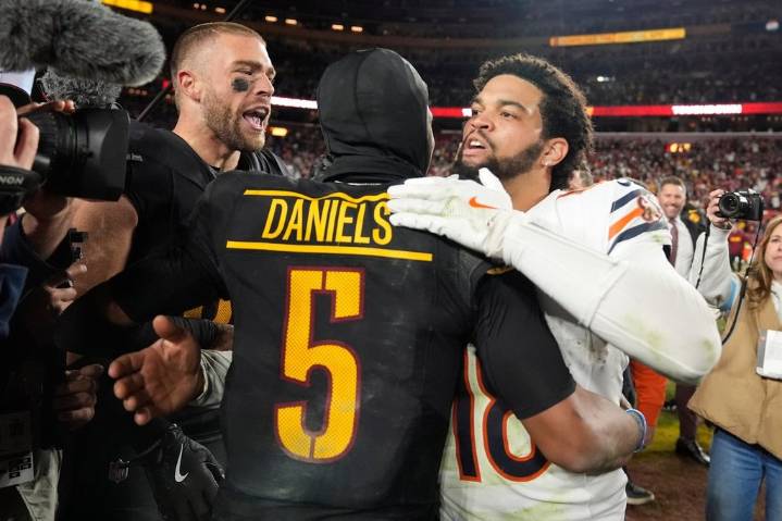 Jayden Daniels and Caleb Williams match up again 1 year after Hail Mary decided Bears