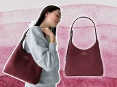 Kate Spade Outlet deals: 454 Suede Small Shoulder Bag in Dark Merlot for $143