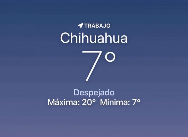 Amanece frío con temperatura de 7 grados centígrados