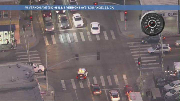 L.A. police in pursuit of alleged armed carjacking suspects