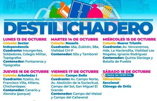 Destilichadero estará está semana en Cienega de Ortiz