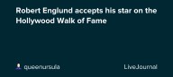 Robert Englund accepts his star on the Hollywood Walk of Fame: ohnotheydidnt