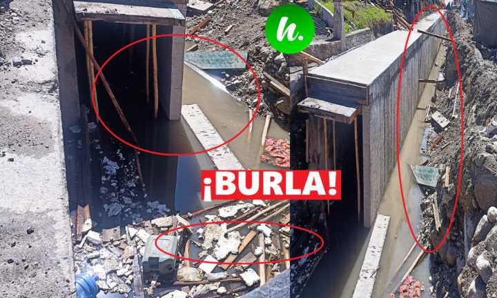 Obra de la Av. Raymondi: Lenta inundada y con malos olores