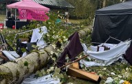 Fallen tree kills 1, injures 6 at outdoor Halloween party near Roy