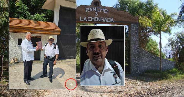 Lord Molécula va hasta ‘La Chingada’, rancho de AMLO, para que le firme su tesis y lo espera por horas; sube foto con el expresidente y acusan que es IA
