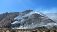 Brush fire reported north of Tramway Road in Palm Springs