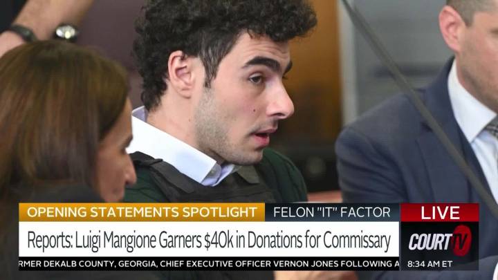 Report: $40k Donated to Luigi Mangione’s Commisary