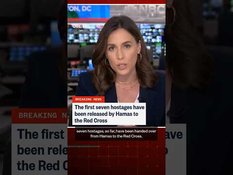 The first seven Israeli hostages have been released by Hamas to the Red Cross