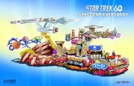 With lettuce seeds and white coconut, Star Trek’s Rose Parade float takes shape