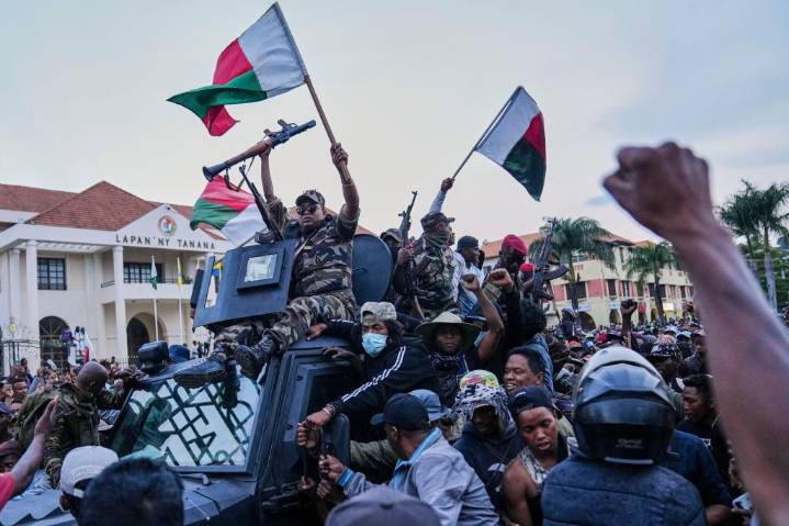 Madagascar president to make a speech after soldiers turned against the government in apparent coup