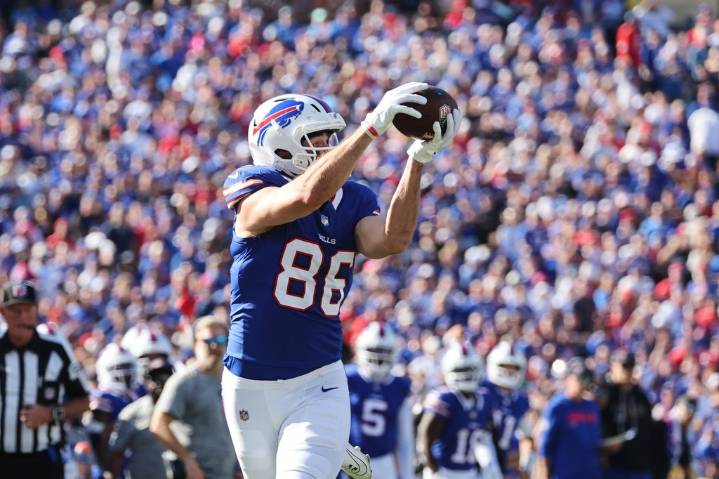 Tight end Dalton Kincaid, Bills’ leading receiver, inactive vs. Falcons with oblique injury