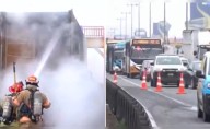 Tráiler cargado con arándanos se incendia en la Panamericana Sur: se reporta tráfico debido al cierre de tres carriles