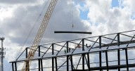 Canopy construction continues at Fort Wayne FC Park