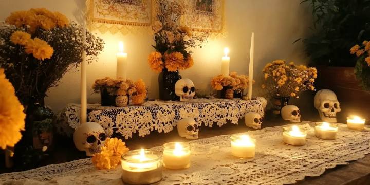 Altares minimalistas y ‘aesthetic’ generan polémica en Día de Muertos