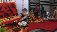 Mumbai & Thane Police Perform Shastra Puja On Vijayadashmi; Check Out Visuals